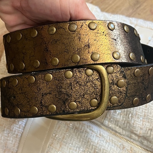 Via Spiga,Soft Italian Leather Belt,Metal Embellishments,Excellent Cond,Size L - Picture 7 of 10